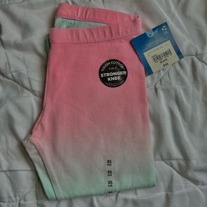 Girls Pink & Blue Ombré Leggings